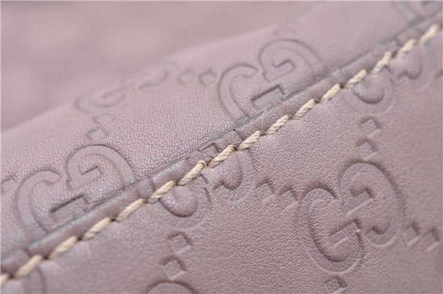 Authentic GUCCI Guccissima Sukey Tote Bag GG Leather 211944 Purple 1666F