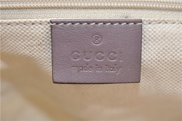 Authentic GUCCI Guccissima Sukey Tote Bag GG Leather 211944 Purple 1666F