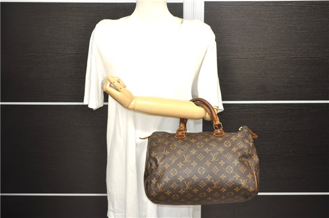 Authentic Louis Vuitton Monogram Speedy 30 Hand Bag M41526 LV Junk 1667D