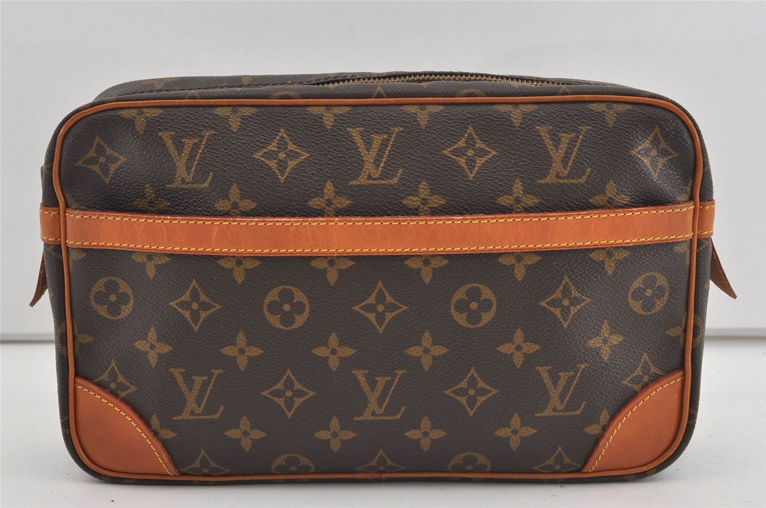 Authentic Louis Vuitton Monogram Compiegne 28 Clutch Hand Bag M51845 LV 1667I