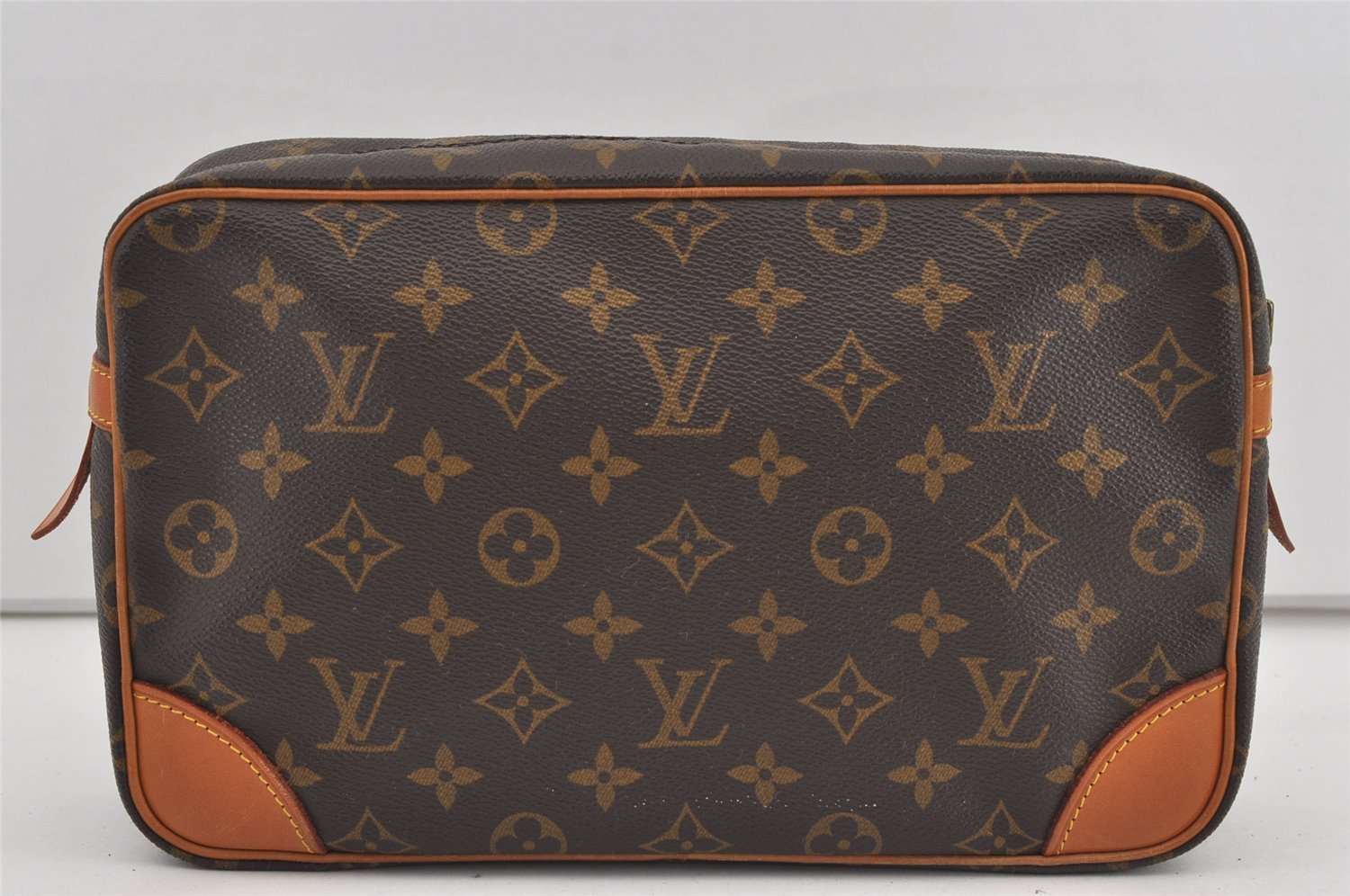 Authentic Louis Vuitton Monogram Compiegne 28 Clutch Hand Bag M51845 LV 1667I