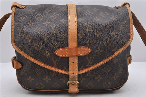 Auth Louis Vuitton Monogram Saumur 30 Shoulder Cross Body Bag M42256 LV 1668D