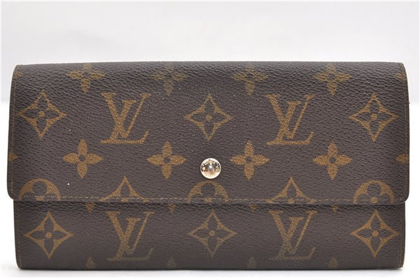 Auth Louis Vuitton Monogram Pochette Porte Monnaie Credit Wallet M61723 LV 1668E