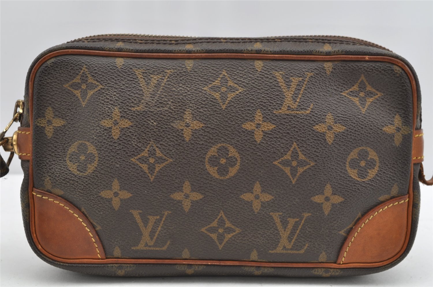 Authentic Louis Vuitton Monogram Marly Dragonne PM M51827 Clutch Hand Bag 1670I