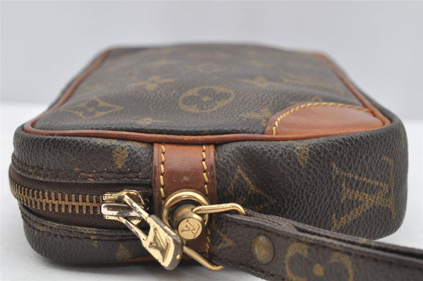Authentic Louis Vuitton Monogram Marly Dragonne PM M51827 Clutch Hand Bag 1670I