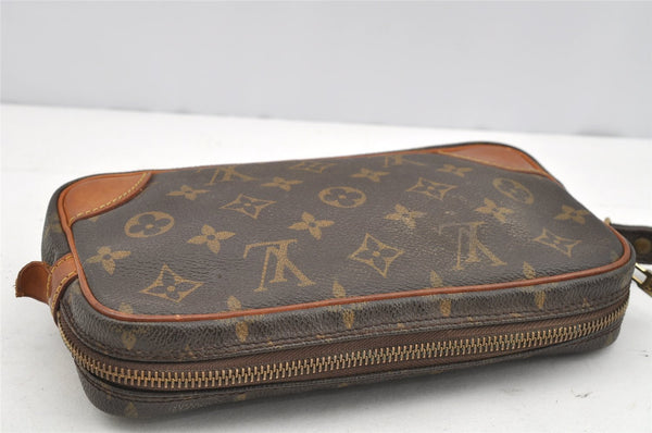 Authentic Louis Vuitton Monogram Marly Dragonne PM M51827 Clutch Hand Bag 1670I