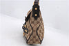 Authentic GUCCI Horsebit Shoulder Hand Bag GG Canvas Leather 114915 Brown 1671D