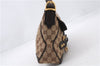 Authentic GUCCI Horsebit Shoulder Hand Bag GG Canvas Leather 114915 Brown 1671D