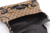 Authentic GUCCI Horsebit Shoulder Hand Bag GG Canvas Leather 114915 Brown 1671D