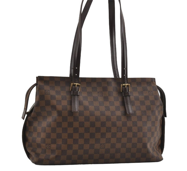Authentic Louis Vuitton Damier Chelsea Shoulder Tote Bag N51119 LV 1671I