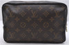 Auth Louis Vuitton Monogram Trousse Toilette 23 Clutch Hand Bag M47524 LV 1672D