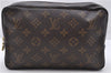 Auth Louis Vuitton Monogram Trousse Toilette 23 Clutch Hand Bag M47524 LV 1672D