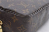 Auth Louis Vuitton Monogram Trousse Toilette 23 Clutch Hand Bag M47524 LV 1672D