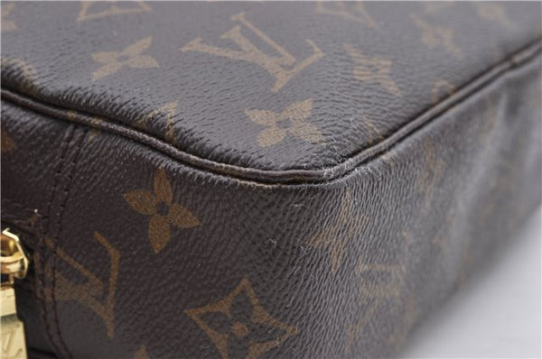 Auth Louis Vuitton Monogram Trousse Toilette 23 Clutch Hand Bag M47524 LV 1672D