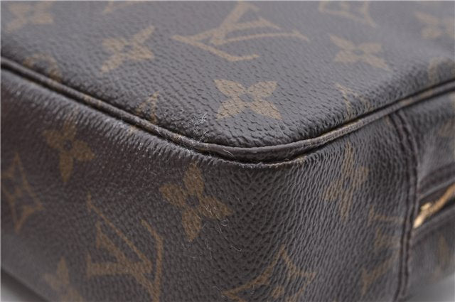 Auth Louis Vuitton Monogram Trousse Toilette 23 Clutch Hand Bag M47524 LV 1672D