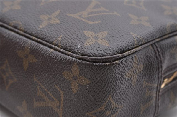 Auth Louis Vuitton Monogram Trousse Toilette 23 Clutch Hand Bag M47524 LV 1672D