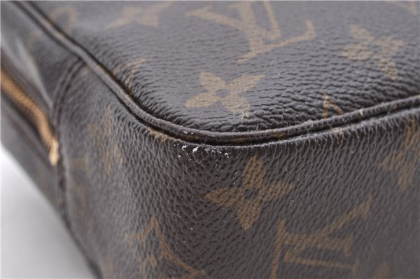Auth Louis Vuitton Monogram Trousse Toilette 23 Clutch Hand Bag M47524 LV 1672D