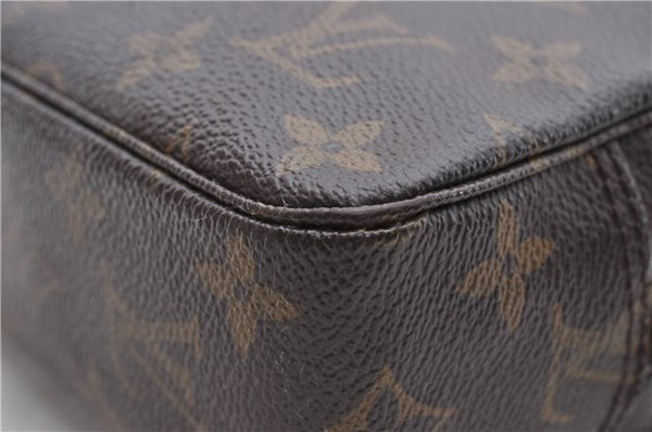 Auth Louis Vuitton Monogram Trousse Toilette 23 Clutch Hand Bag M47524 LV 1672D