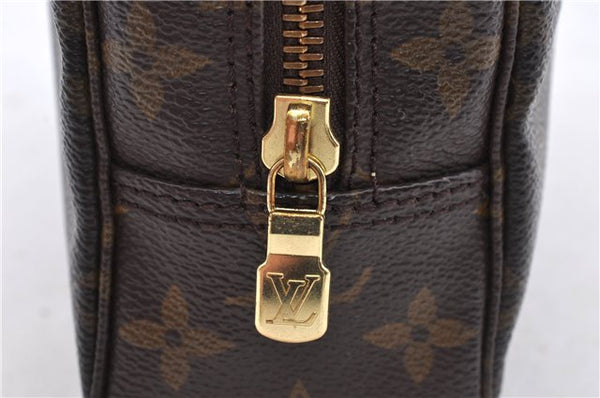 Auth Louis Vuitton Monogram Trousse Toilette 23 Clutch Hand Bag M47524 LV 1672D