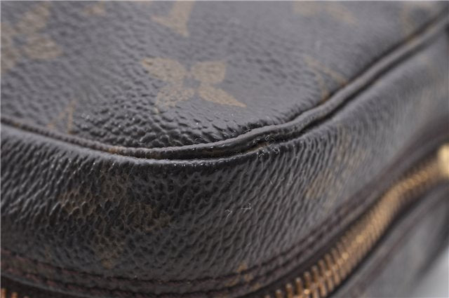 Auth Louis Vuitton Monogram Trousse Toilette 23 Clutch Hand Bag M47524 LV 1672D