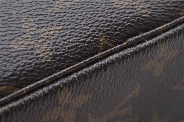 Auth Louis Vuitton Monogram Trousse Toilette 23 Clutch Hand Bag M47524 LV 1672D