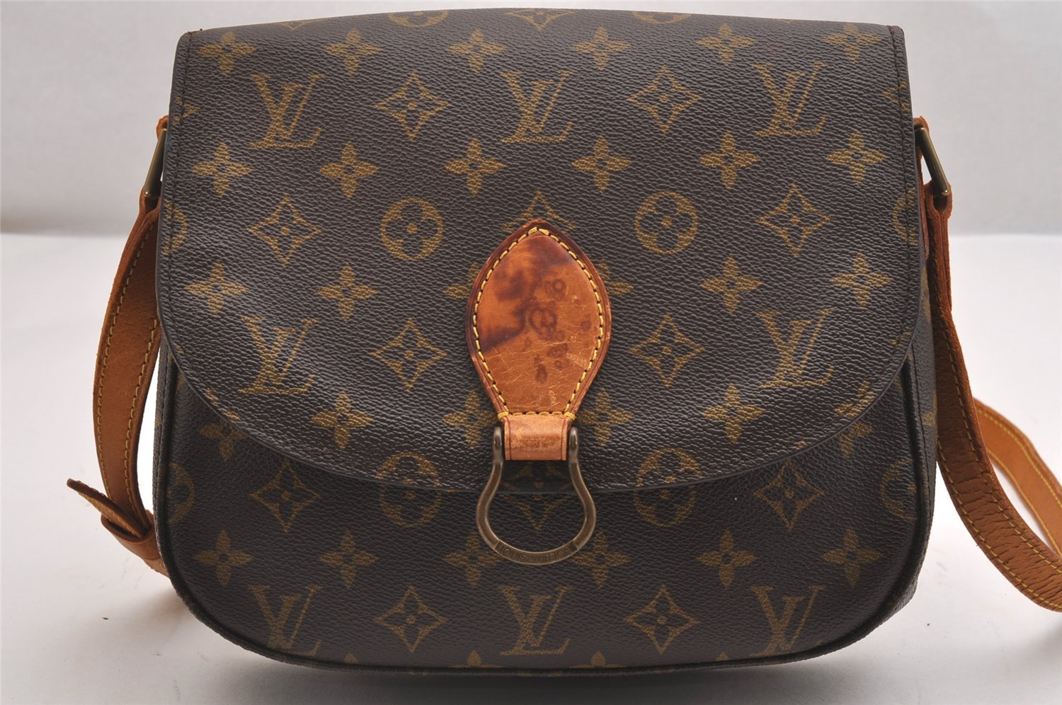 Authentic Louis Vuitton Monogram Saint Cloud GM M51242 Shoulder Cross Bag 1672I