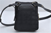 Authentic CHANEL New Travel Line Shoulder Cross Bag Nylon Leather Black 1673E
