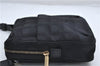 Authentic CHANEL New Travel Line Shoulder Cross Bag Nylon Leather Black 1673E