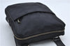 Authentic CHANEL New Travel Line Shoulder Cross Bag Nylon Leather Black 1673E