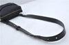 Authentic CHANEL New Travel Line Shoulder Cross Bag Nylon Leather Black 1673E