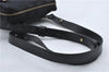 Authentic CHANEL New Travel Line Shoulder Cross Bag Nylon Leather Black 1673E