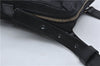 Authentic CHANEL New Travel Line Shoulder Cross Bag Nylon Leather Black 1673E