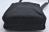 Authentic CHANEL New Travel Line Shoulder Cross Bag Nylon Leather Black 1673E