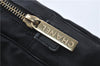 Authentic CHANEL New Travel Line Shoulder Cross Bag Nylon Leather Black 1673E