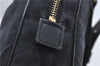 Authentic CHANEL New Travel Line Shoulder Cross Bag Nylon Leather Black 1673E