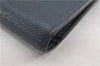 Auth Louis Vuitton Taiga Portefeuille Brazza Long Wallet Navy M30502 LV 1673G