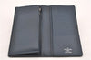 Auth Louis Vuitton Taiga Portefeuille Brazza Long Wallet Navy M30502 LV 1673G