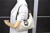 Authentic FENDI Mamma Baguette Shoulder Hand Bag Canvas Leather Ivory 1674D