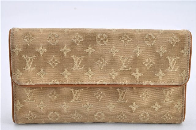 Auth Louis Vuitton Monogram Mini Porte Tresor International Wallet Beige 1674G