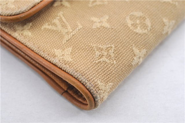 Auth Louis Vuitton Monogram Mini Porte Tresor International Wallet Beige 1674G