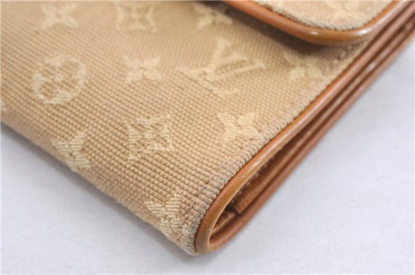 Auth Louis Vuitton Monogram Mini Porte Tresor International Wallet Beige 1674G