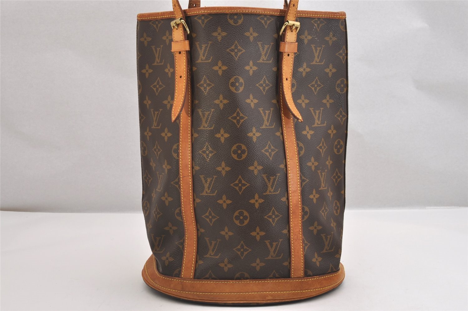 Authentic Louis Vuitton Monogram Bucket GM Shoulder Tote Bag M42236 Junk 1675I