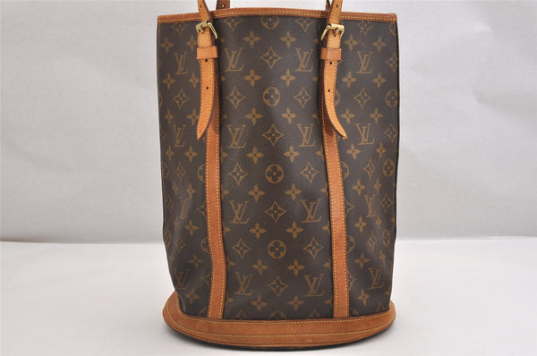 Authentic Louis Vuitton Monogram Bucket GM Shoulder Tote Bag M42236 Junk 1675I