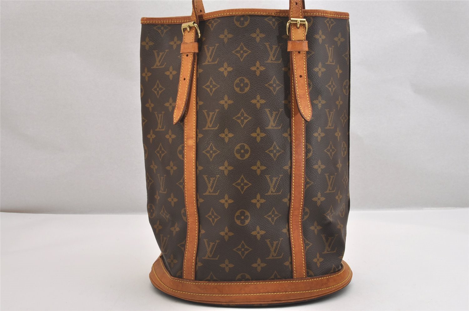 Authentic Louis Vuitton Monogram Bucket GM Shoulder Tote Bag M42236 Junk 1675I