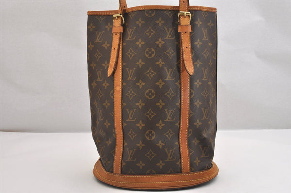 Authentic Louis Vuitton Monogram Bucket GM Shoulder Tote Bag M42236 Junk 1675I