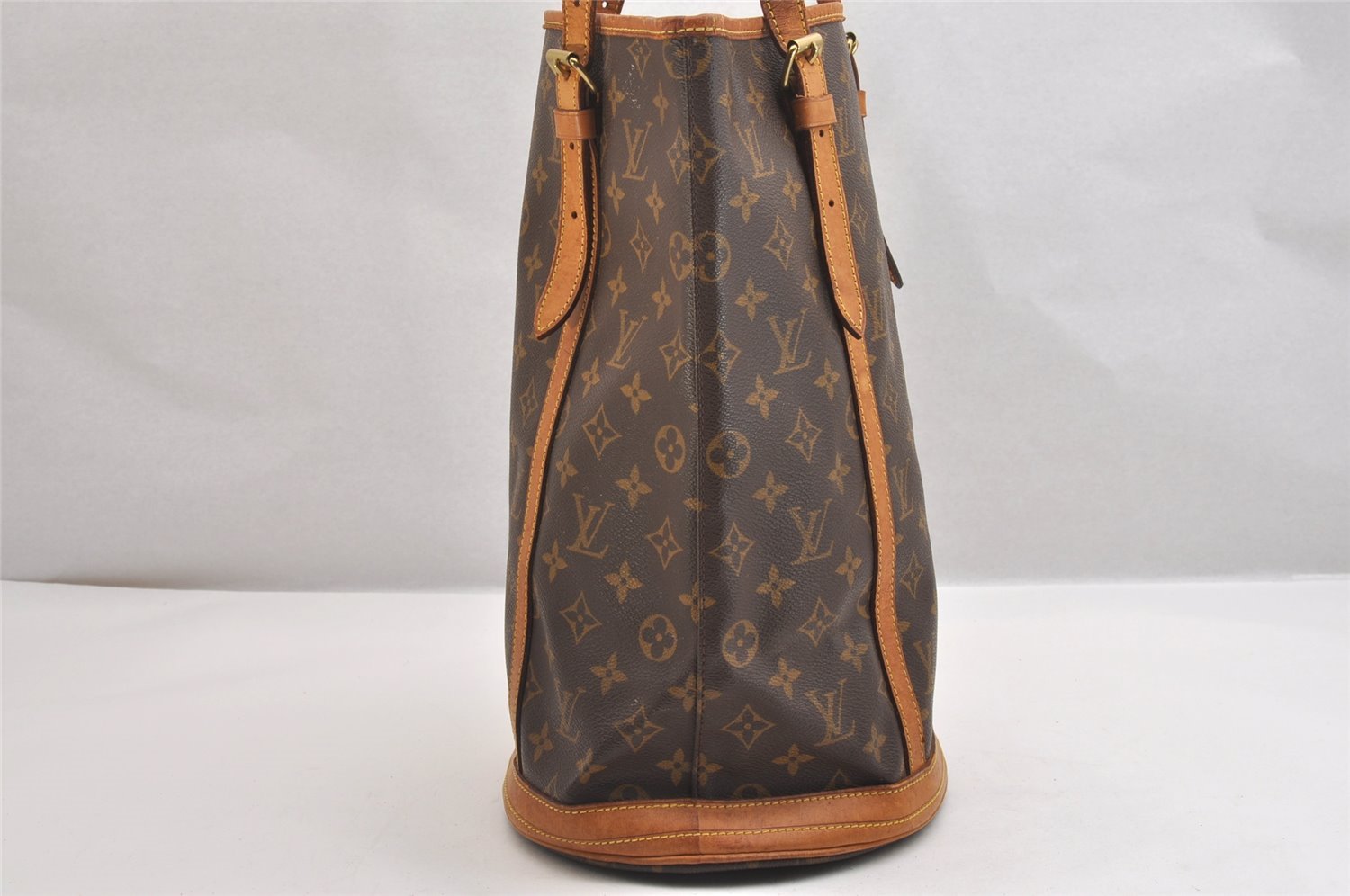 Authentic Louis Vuitton Monogram Bucket GM Shoulder Tote Bag M42236 Junk 1675I