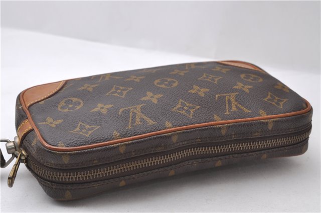 Auth Louis Vuitton Monogram Marly Dragonne PM Clutch Hand Bag M51827 LV 1676D