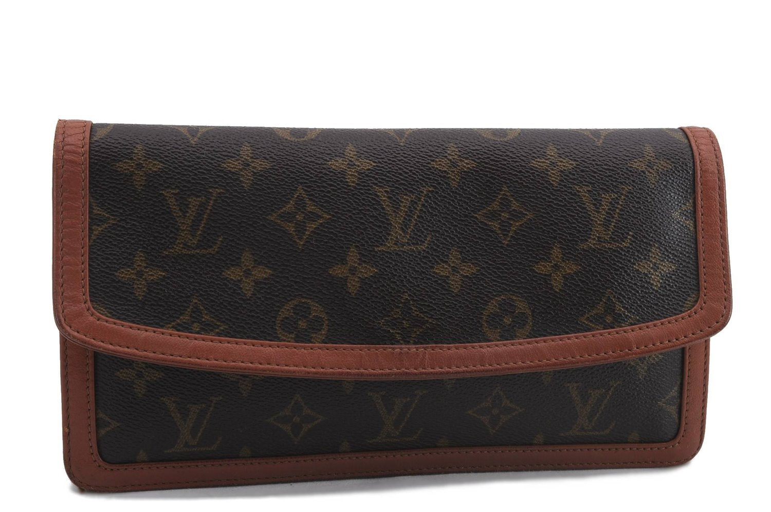 Auth Louis Vuitton Monogram Pochette Dame PM Clutch Hand Bag M51812 LV 1677D