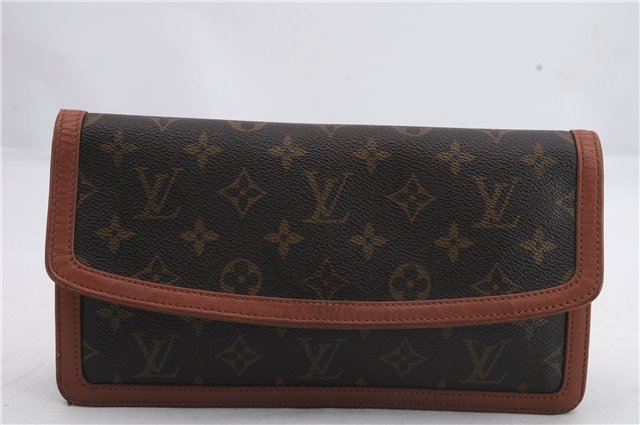 Auth Louis Vuitton Monogram Pochette Dame PM Clutch Hand Bag M51812 LV 1677D