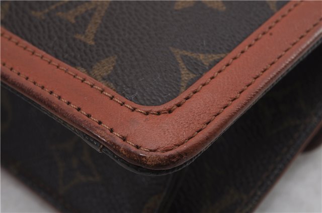 Auth Louis Vuitton Monogram Pochette Dame PM Clutch Hand Bag M51812 LV 1677D